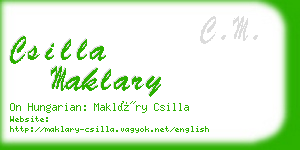 csilla maklary business card